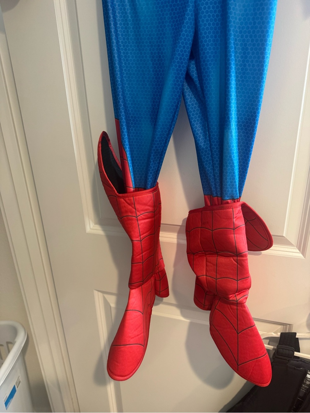Marvel Red and Blue Kids Superhero Costume with Boot Covers